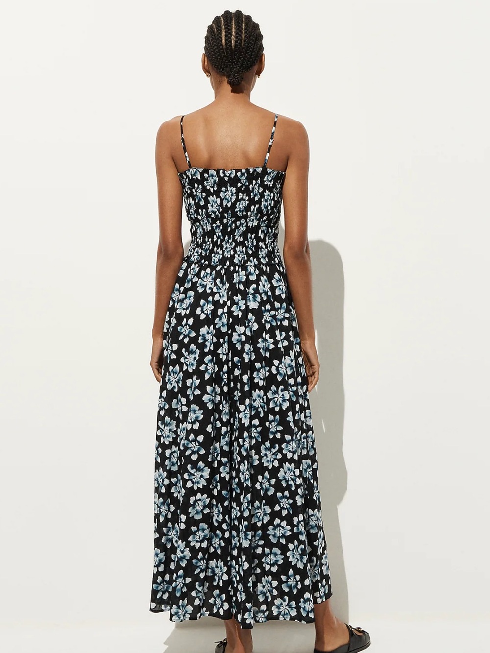 J.Crew Smocked maxi dress in cotton voile floral print - Picture 4 of 7